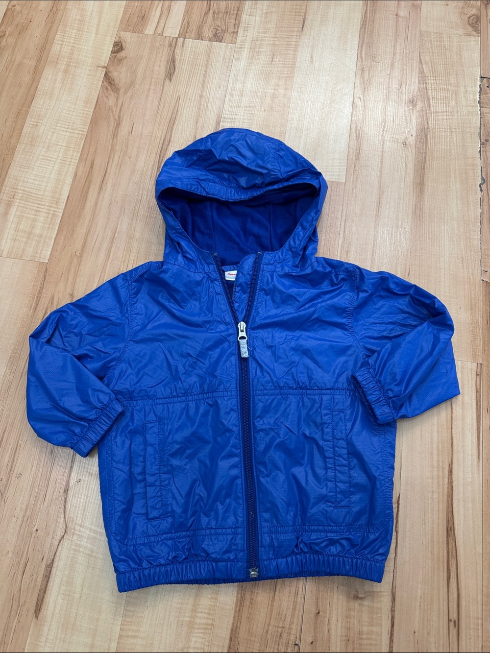 Hanna Andersson Royal Blue Hooded Rain Jacket Size 90cm (2T)